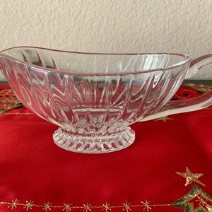 1980s Mikasa Park Lane Crystal Gravy Sauce Boat