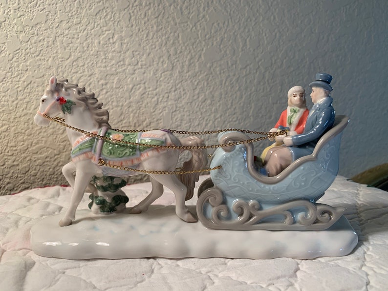 1940s Made in Occupied Japan Victorian Sleigh Figurine