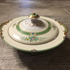1946 Noritake China Leandro 10” Round Covered Vegetable Casserole