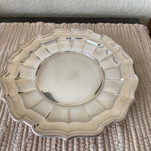 1970s Reed & Barton Chippendale scalloped 10 Round - Etsy