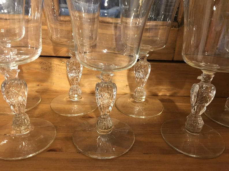 1970s Libbey Glass Company Liberty Bell eagle Stem Glassware Etsy