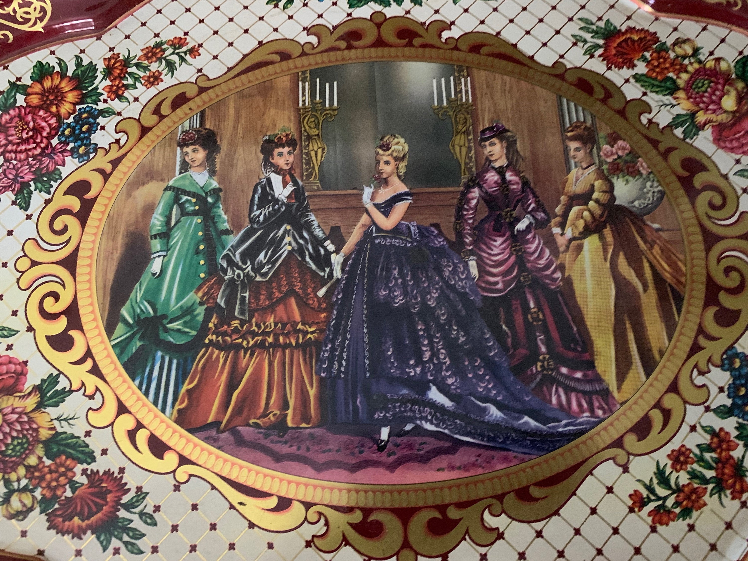 1971 Daher (england) Decorated Ware Toleware Victorian Women 20