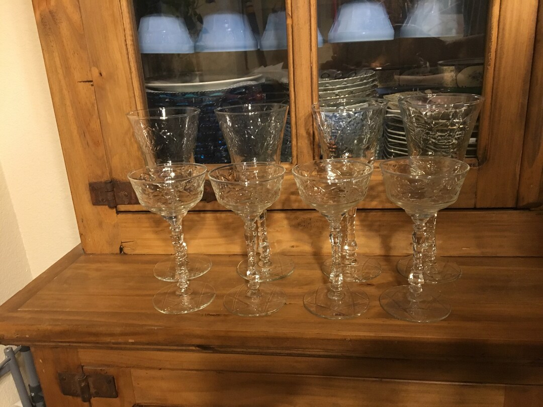 STEMWARE SETS 1940s Libbey Rock Sharpe Normandy Water Goblets