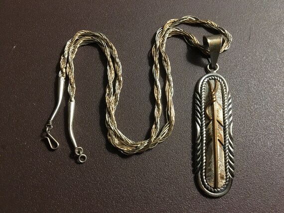 1980s Signed LEE BENNETT (navajo) Sterling Silver & 14k Yellow