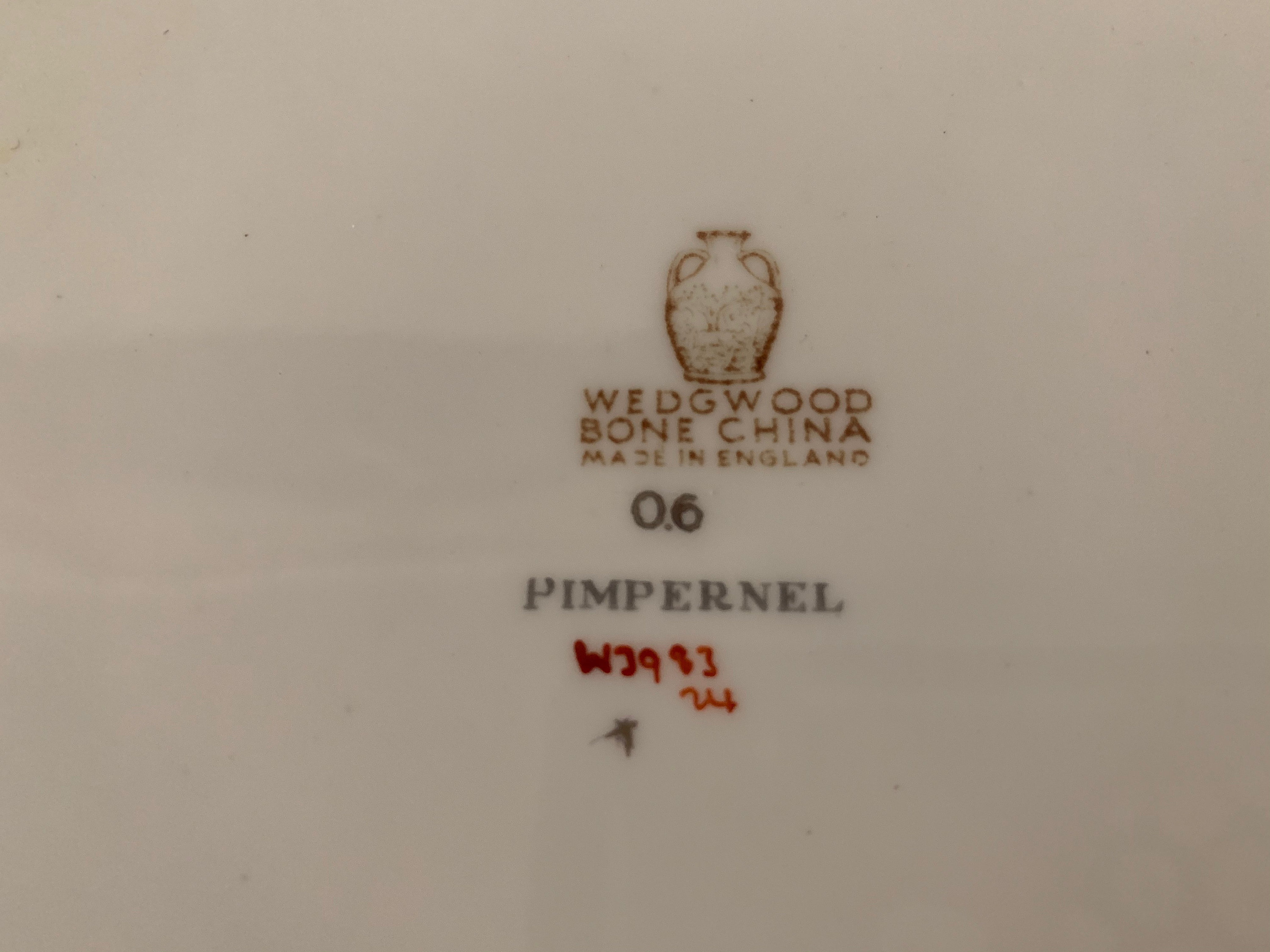 1962 Wedgwood China Pimpernel Pink 15 Oval Serving Platter Etsy