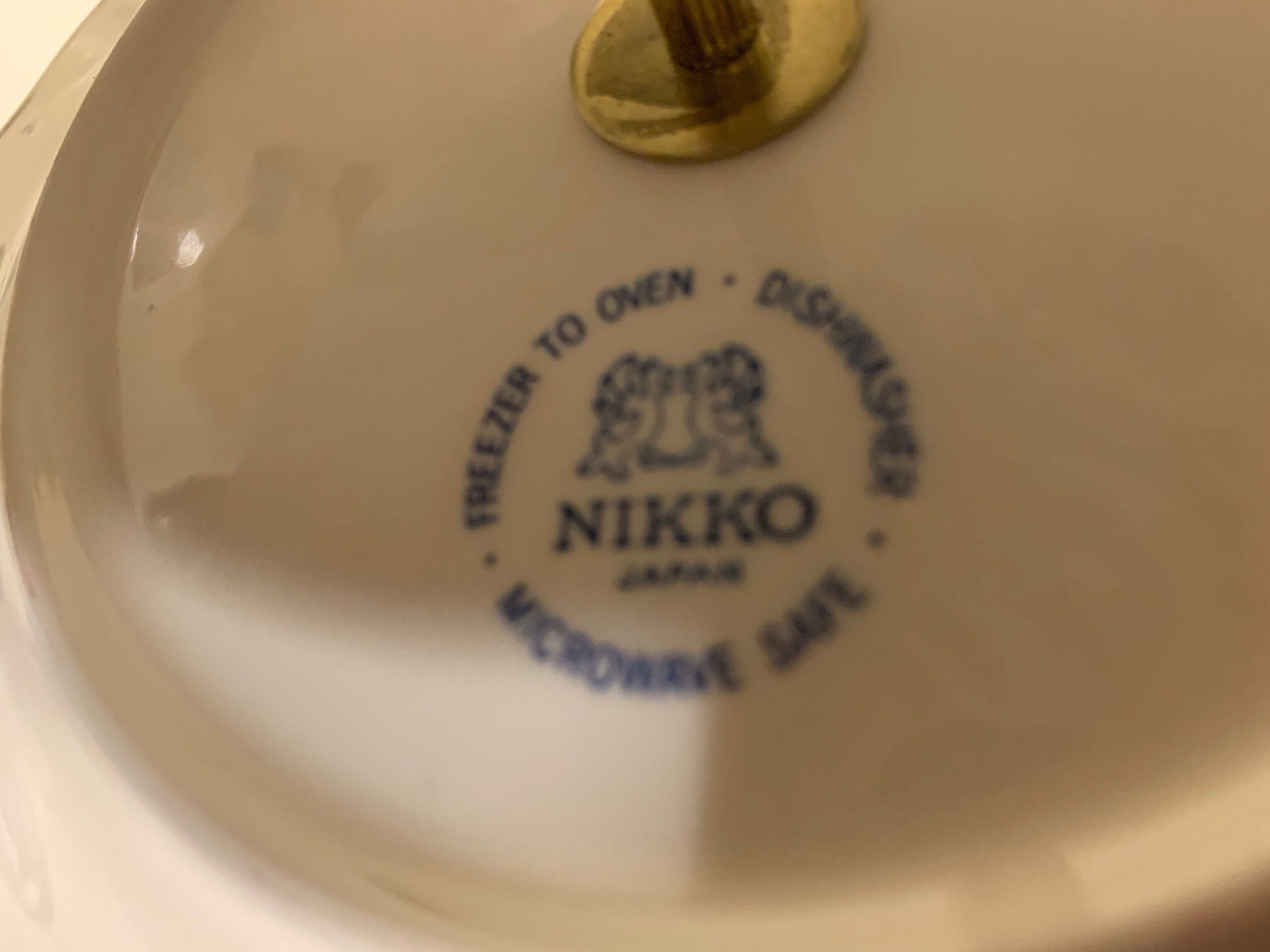 1980s Nikko China Happy Holidays Pattern 2-tiered Christmas Tree