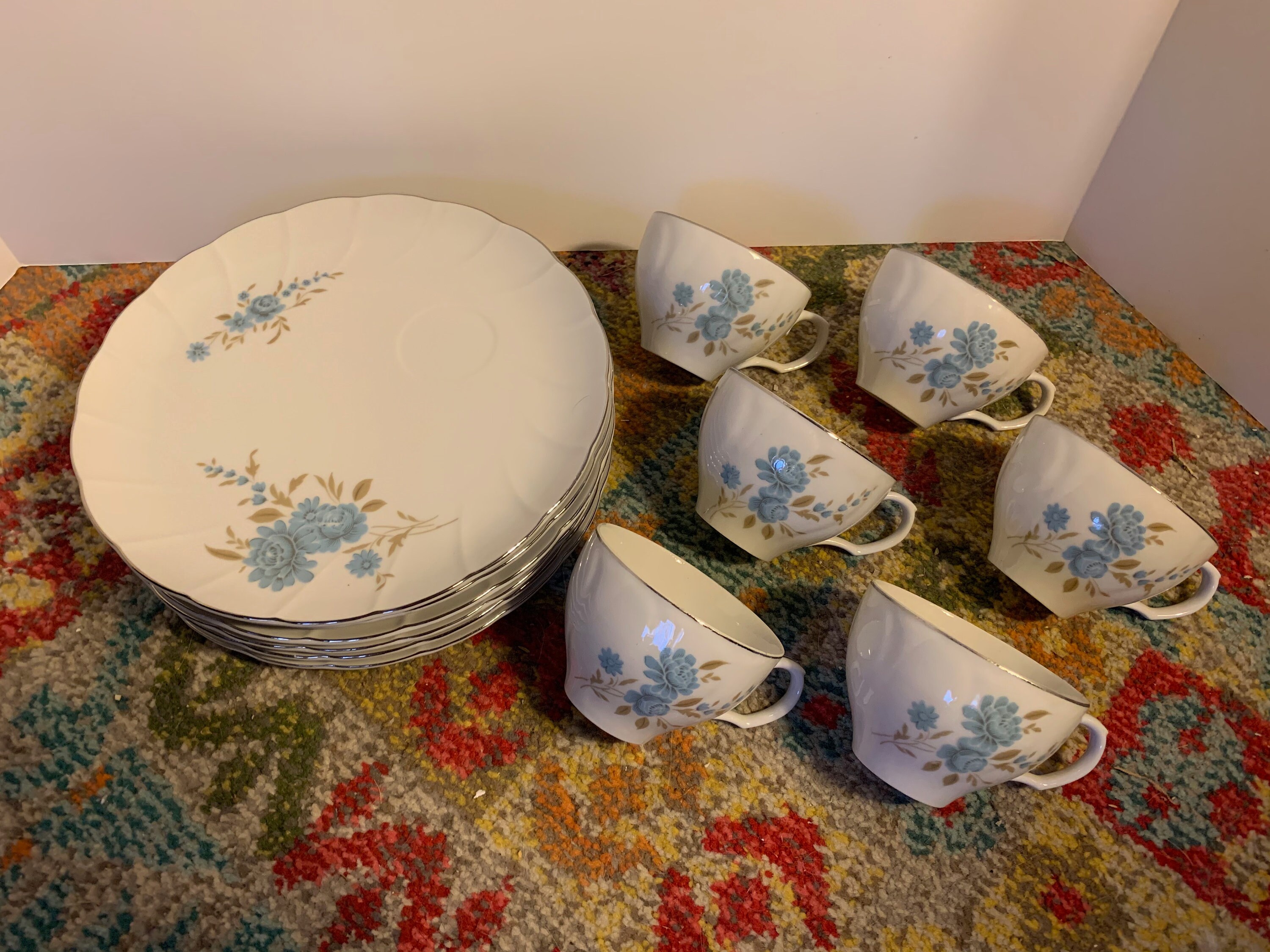 1950s Laurel China japan Juliet Snack Sets Snack Plates and Etsy