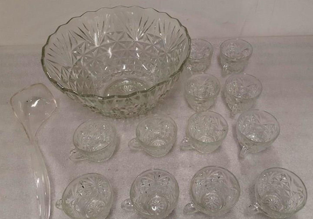 1950s LE Smith Pineapple Punch Bowl Set Punch Bowl Ladle & Etsy