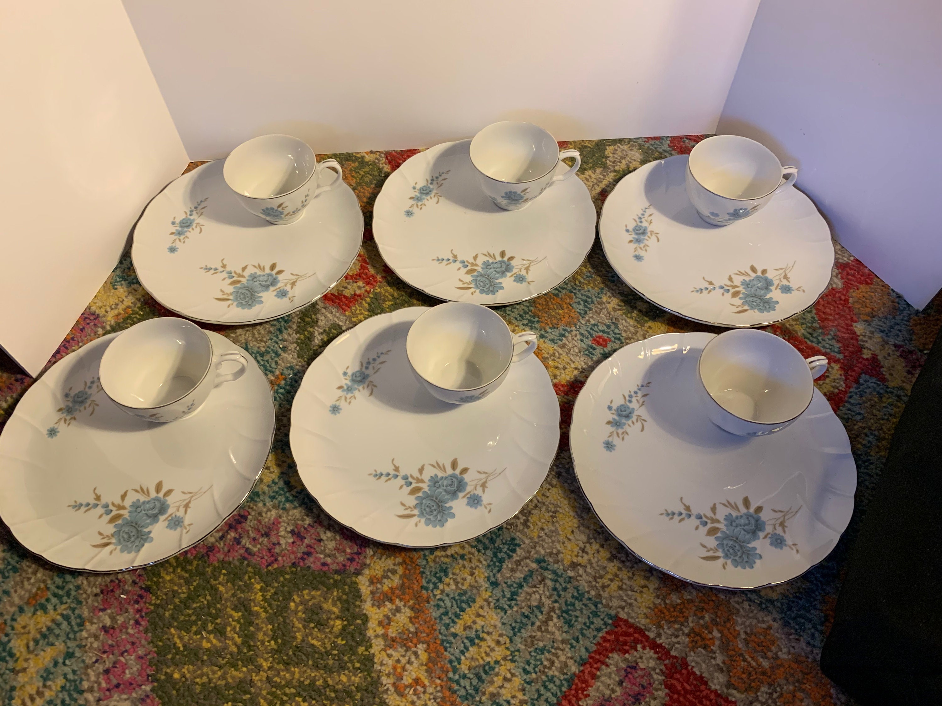 Frolic Pattern Japan Plate and Cup Laurel China Afternoon Tea Luncheon