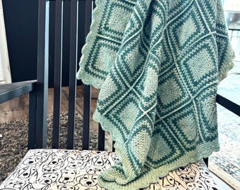 Ocean of Granny Squares Crochet Baby Blanket
