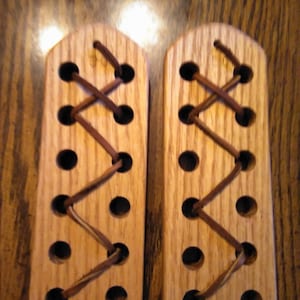 Handmade Oak 12 Hole Patched Roundball Loading Block