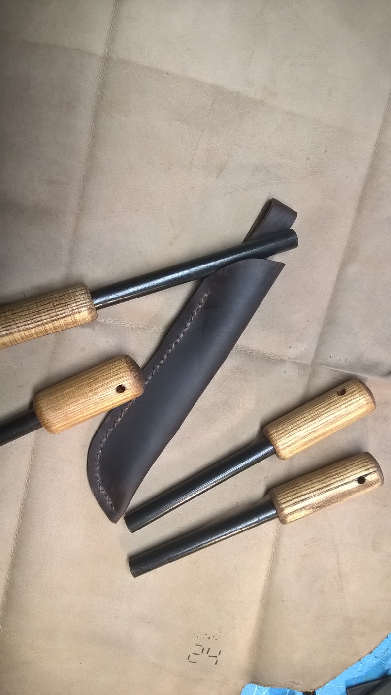 Extra Large Bushcraft Ferro Rod with Handmade Leather Belt Etsy