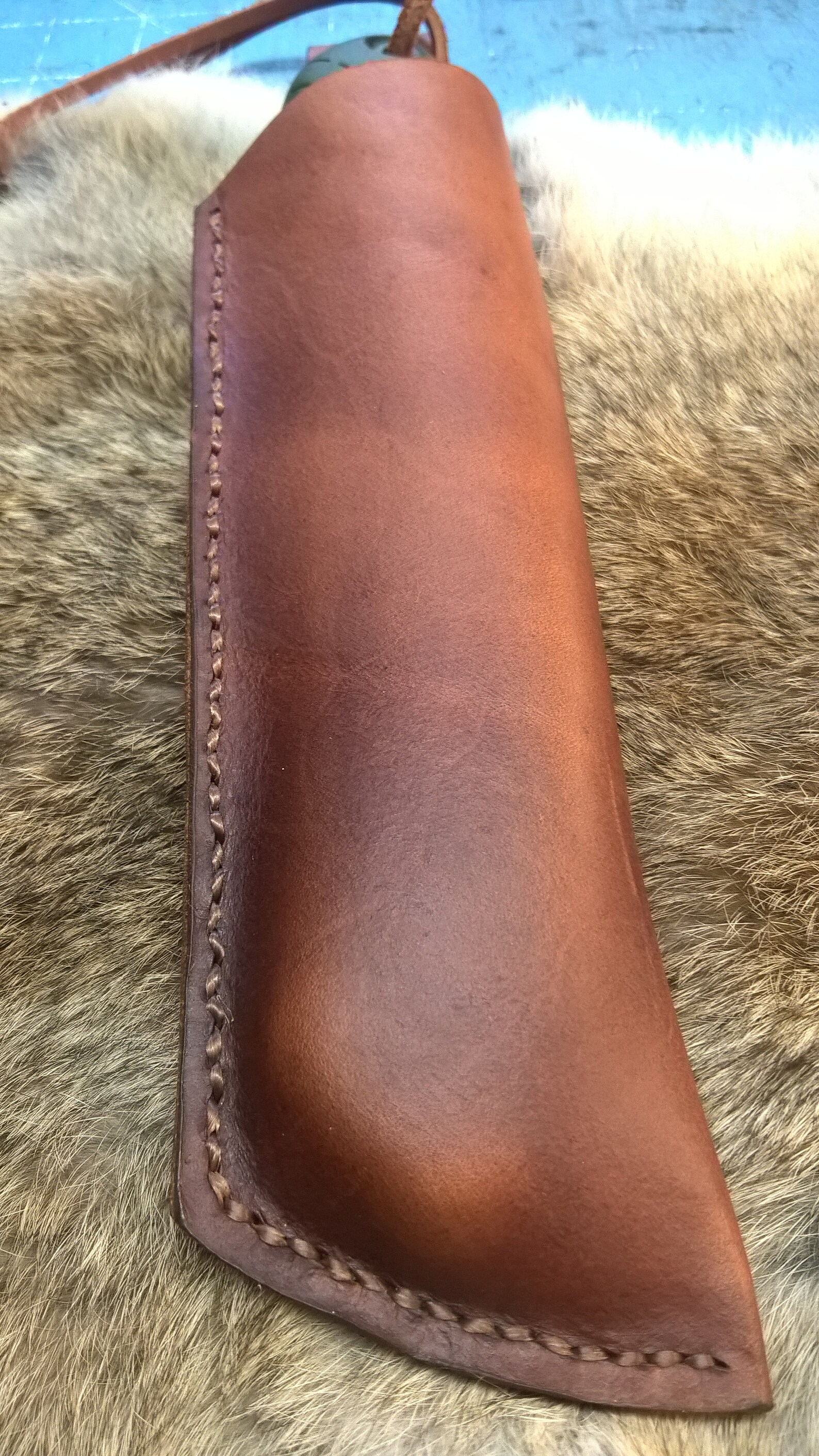 thumbnail image 2 of Hermit Handmade Leather Sheath For Bahco Laplander Folding Saw USA Made 2 of 6