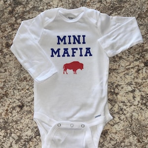 Buffalo Bills mini mafia onesie
