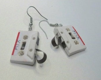 Retro cassette mix tapes with snags