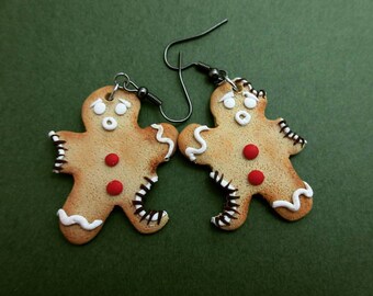 Gingerbread Men With Bites and Stitches