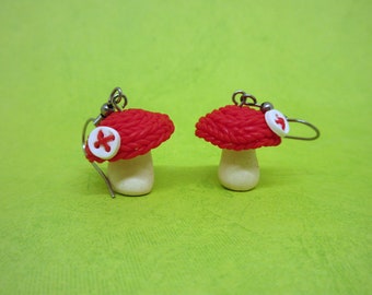 Crochet Top Mushrooms With Buttons