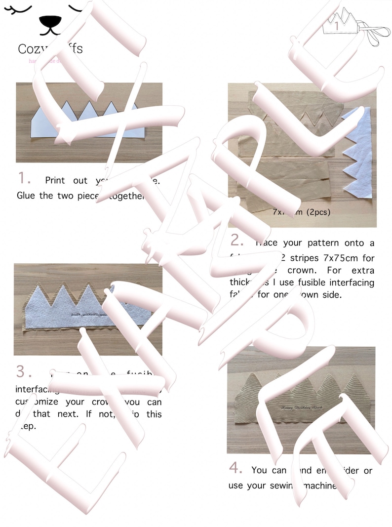 Birthday Crown Pattern Pdf Birthday Crown Pattern Pdf