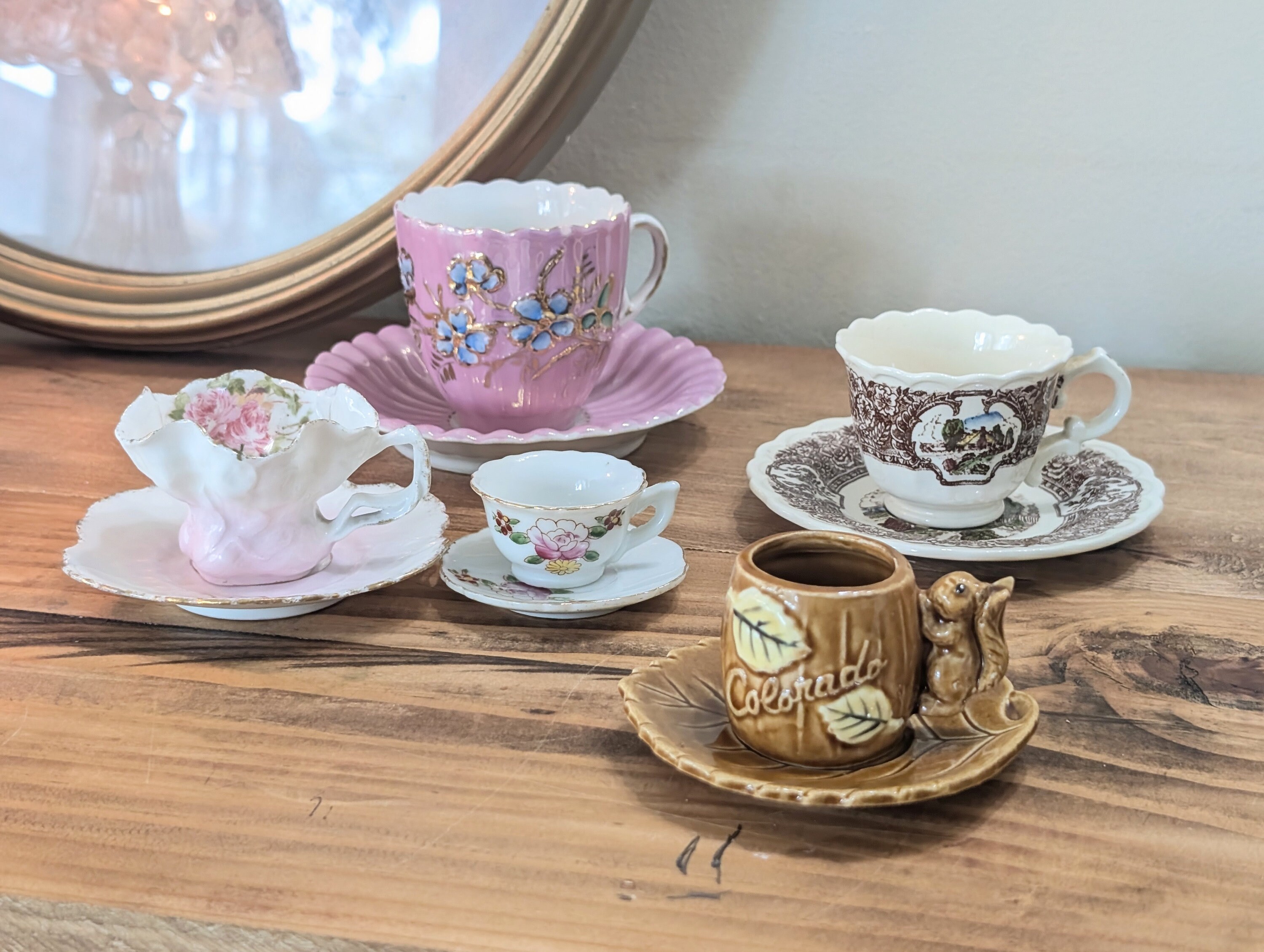 【チョコメルさま】vintage parts ୨୧ * 陶器の小さな 手 ハンド Vintage Teacups and Saucers Miniature Porcelain Teacup Japan