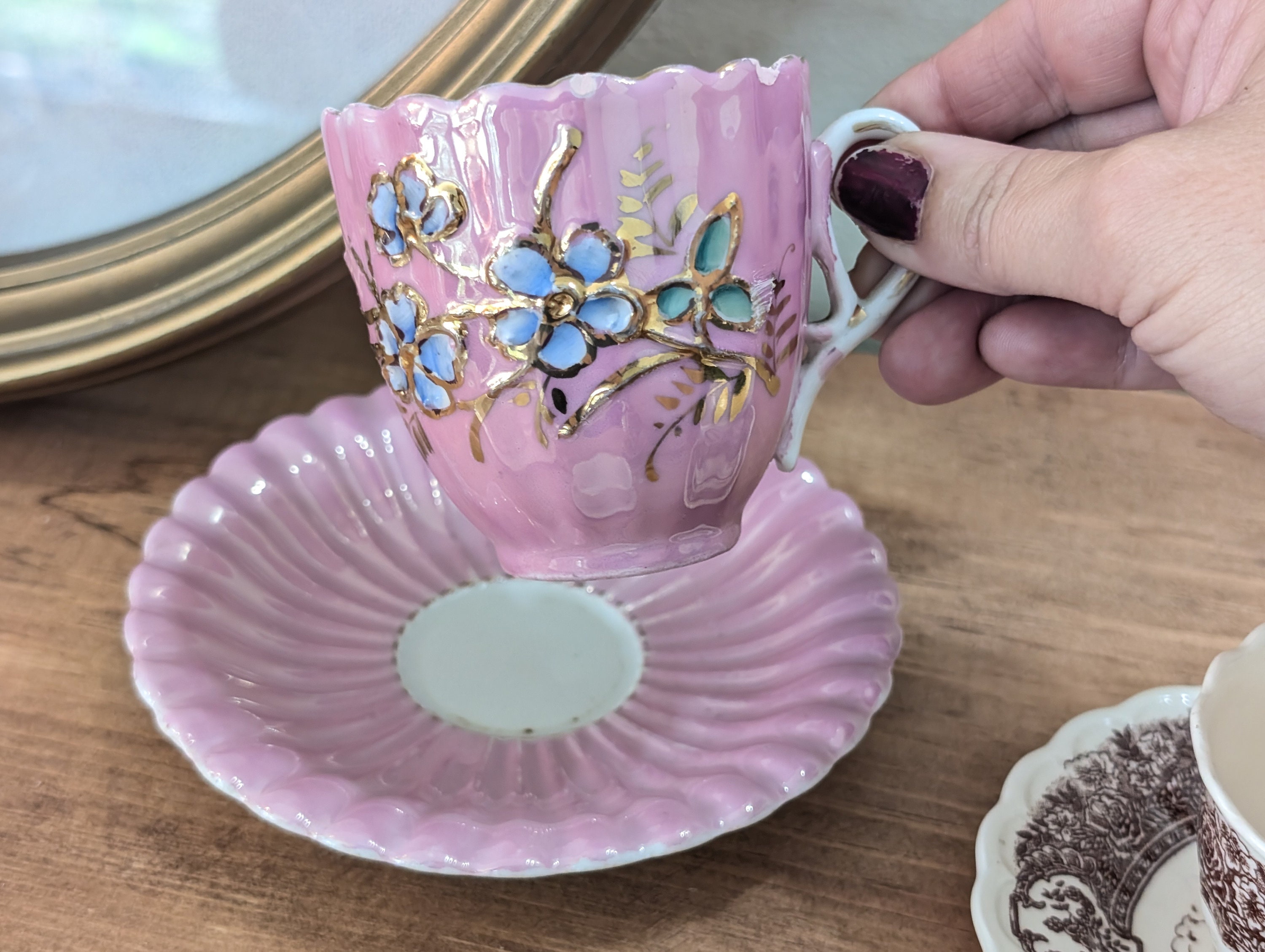 Vintage Teacups and Saucers Miniature Porcelain Teacup Japan
