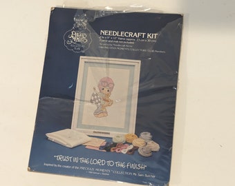 Vintage Precious moment Needlecraft kit 1984 needlepoint kit