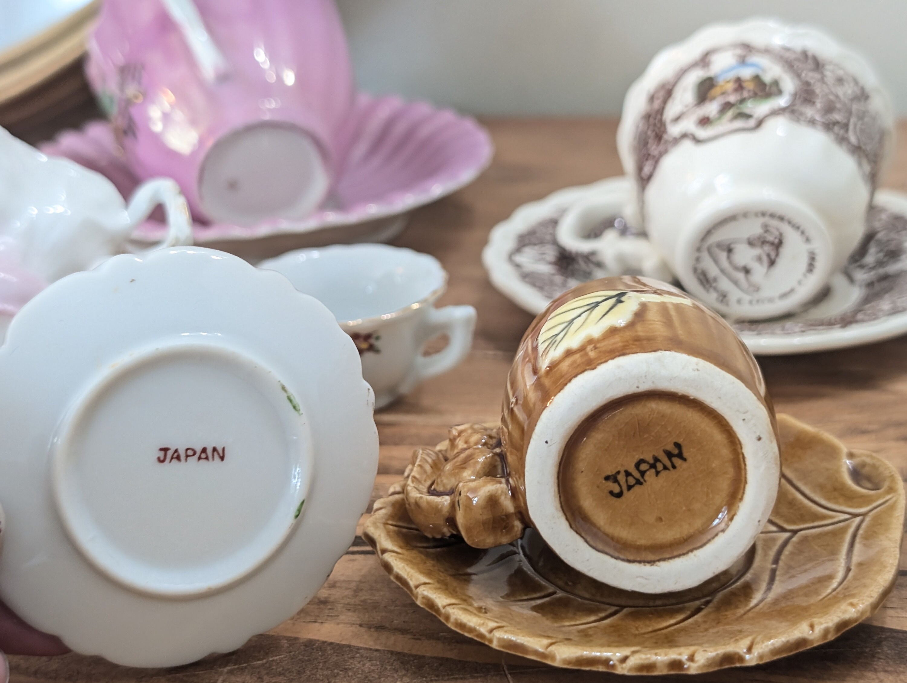 Vintage Teacups and Saucers Miniature Porcelain Teacup Japan