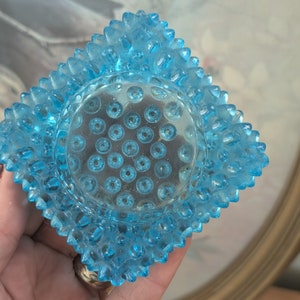 Vintage Fenton Spiky Hobnail Salt Cellar Tea light candle holder