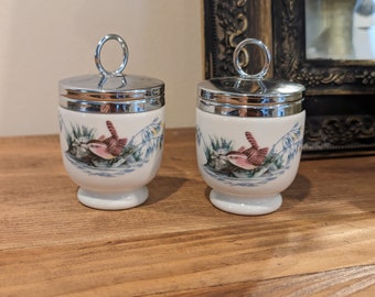 Ensemble d'oiseaux en porcelaine de Royal Worcester vintage en porcelaine, lot de 2