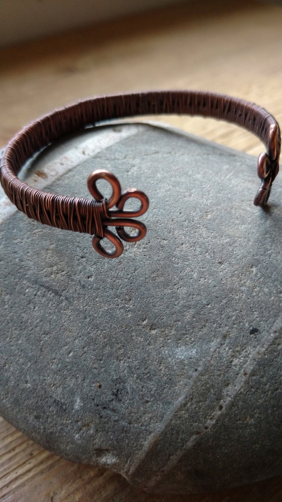 Copper Wire Woven Bangle / Bracelet, Copper Bangle, 7th Anniversary, 9th Anniversary, Copper Anniversary