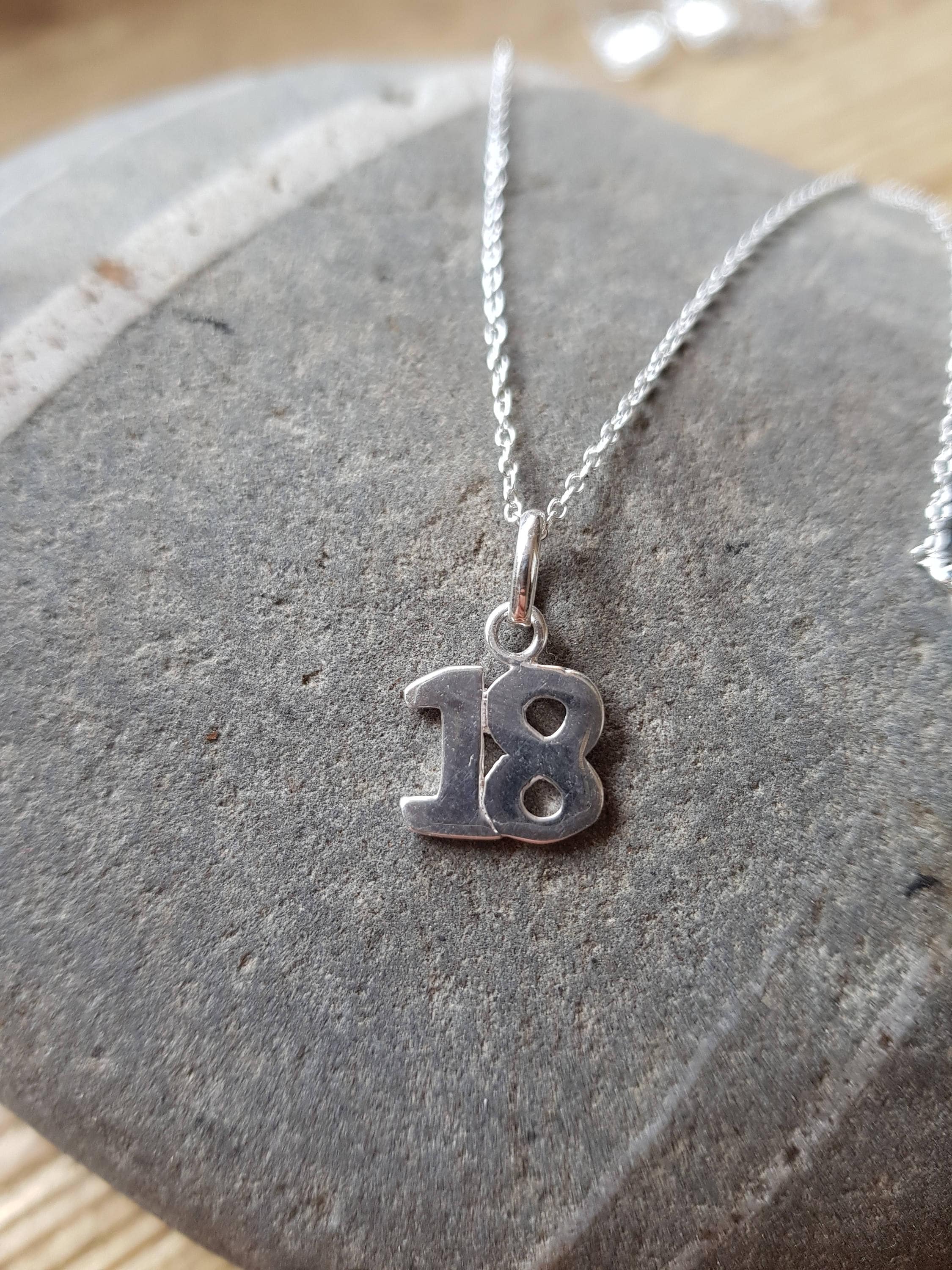 18th Birthday Sterling Silver Necklace 18th Necklace 18th - Etsy Ireland