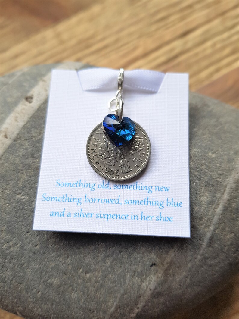 Wedding Lucky Sixpence in Square Presentation Box - Bride's Shoe Charm