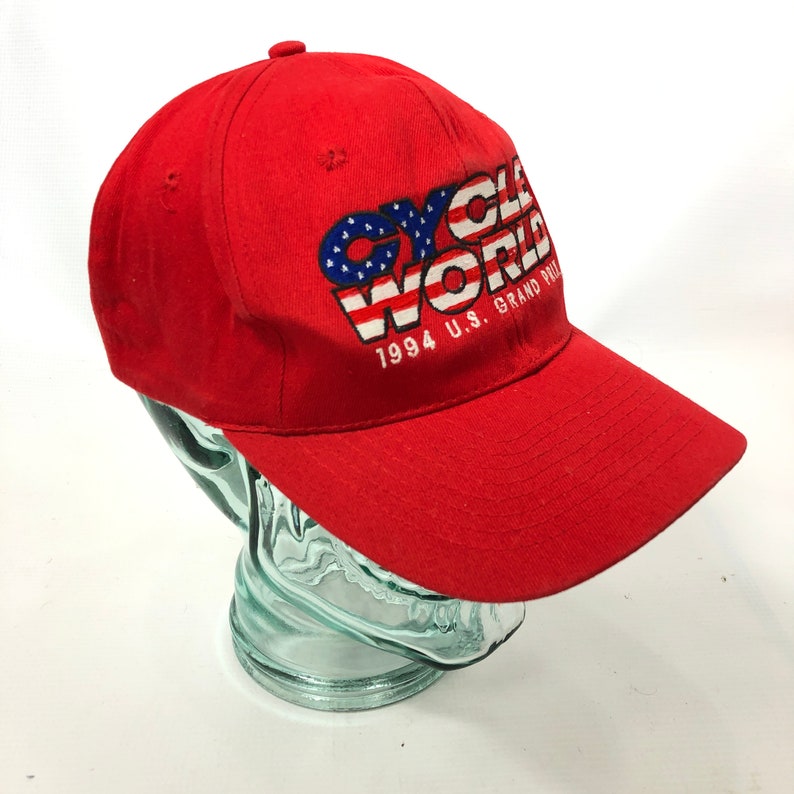 CYCLE WORLD Hat 1994 Grand Prix Embroidered Snapback Vintage