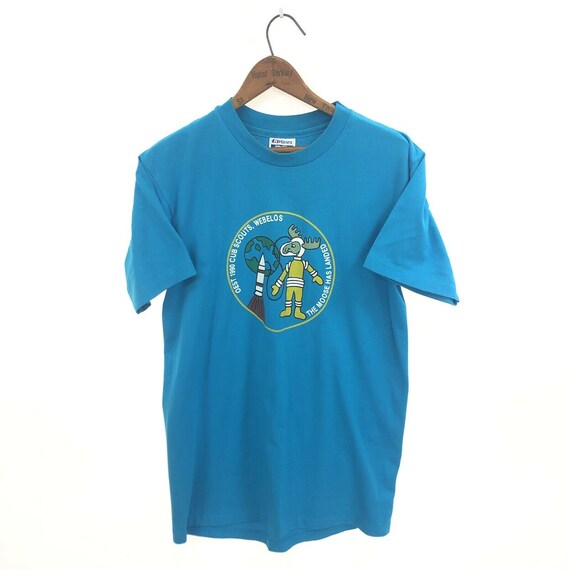 WEBELOS CUB SCOUTS S T-shirt 50/50 Vintage Teal M… - image 1