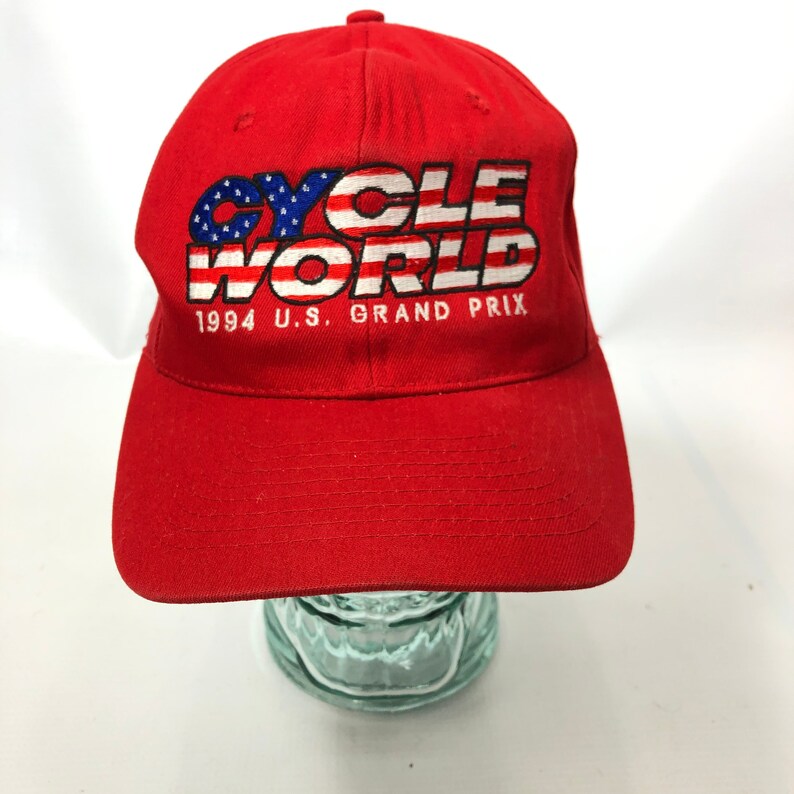 CYCLE WORLD Hat 1994 Grand Prix Embroidered Snapback Vintage