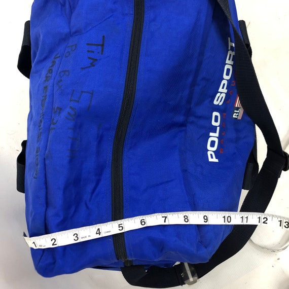 POLO SPORT Blue Large Duffel Gym Bag Nylon Vintag… - image 9