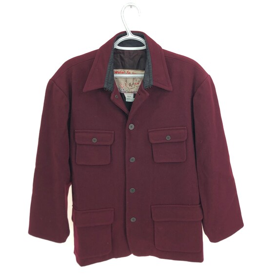 WORKERS FOR FREEDOM Burgundy Red Jacket M Medium 1