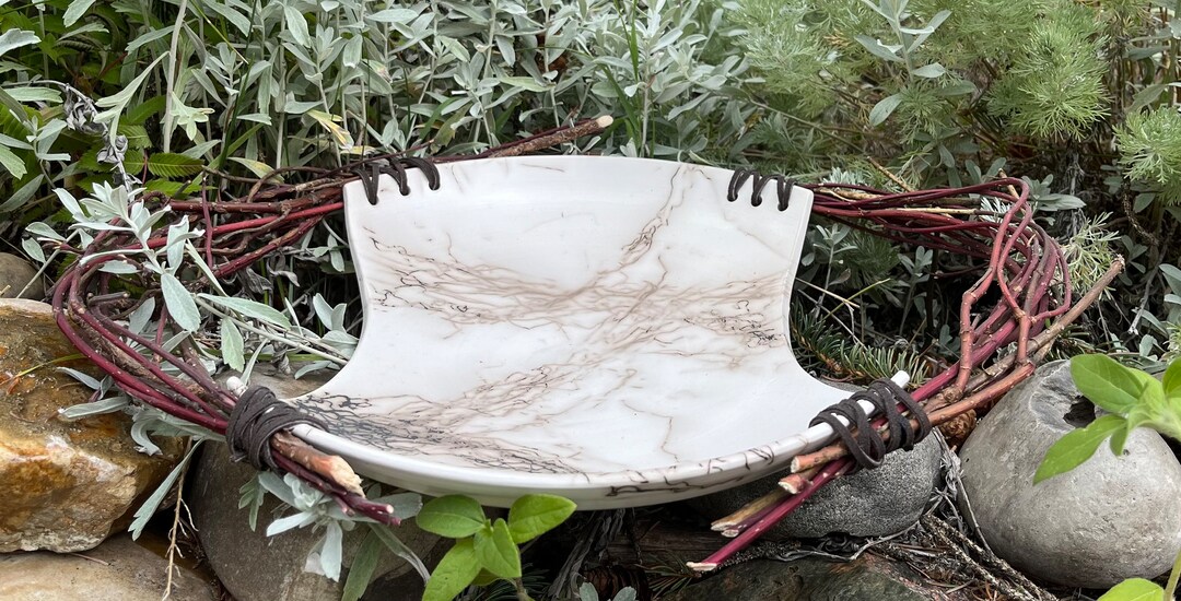 Horse Hair Raku Platter Etsy