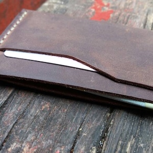 Leather Card Holder, Mens Slim leather Wallet, front pocket wallet for him for him