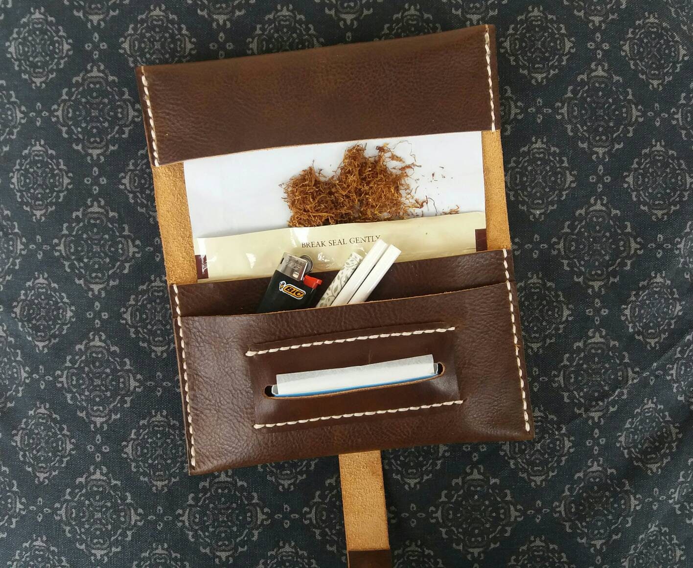 TOBACCO POUCH Tobacco Bag Leather Pouch Tobacco Leather Etsy