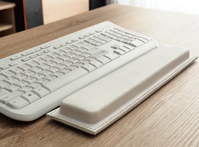 White Leather Keyboard Wrist Rest Ergonomic Wrist Support Etsy Canada