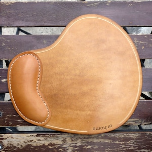 leather mouse pad, ergonomic mousepad with wrist rest support, groomsmen gift, corporate gift