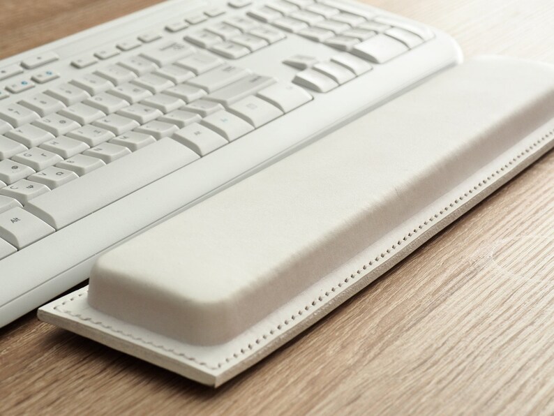 White Leather Keyboard Wrist Rest Ergonomic Wrist Support Etsy Canada