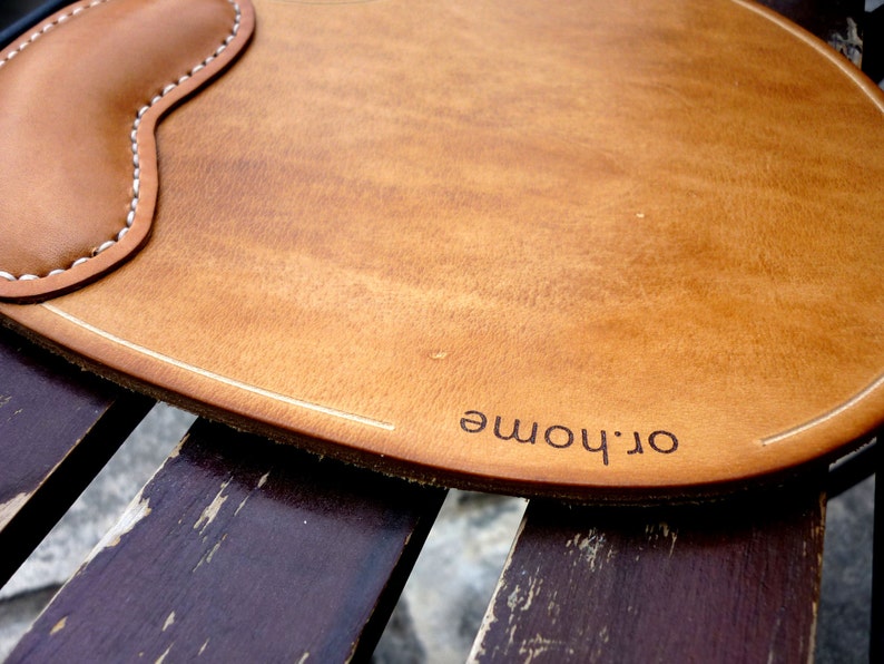 Leather Mouse Pad Ergonomic Mousepad With Wrist Rest Support Etsy