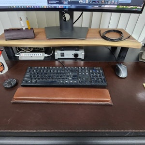 Leather Desk Mat, Hand-sewn Mat Blotter, Office Supplies Accessories, Custom Monogram Gift, FREE shipping