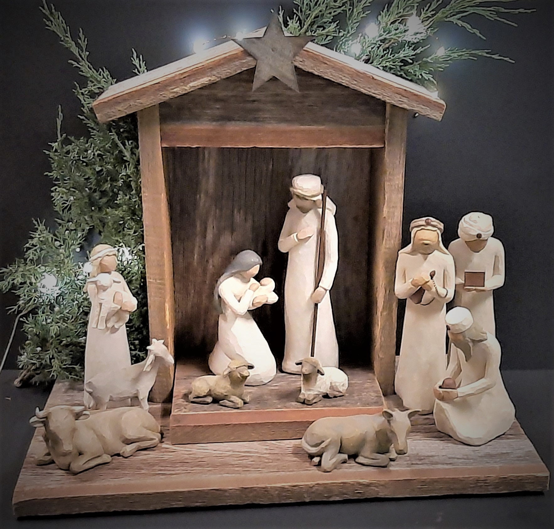 Handcrafted Creche For Willow Tree Nativity Set