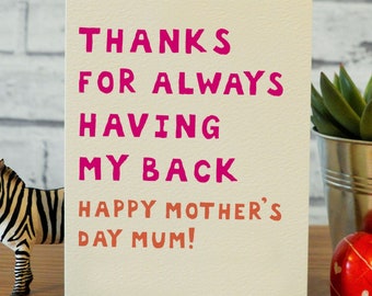 Mothers day card, funny mother's day cards, cute mothers day card from daughter, mothers day gifts, mother's day gifts