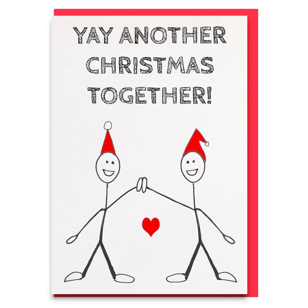 Gay christmas card funny, gay christmas card for him, partner christmas card, gay xmas card, husband christmas card gay, gay partner xmas