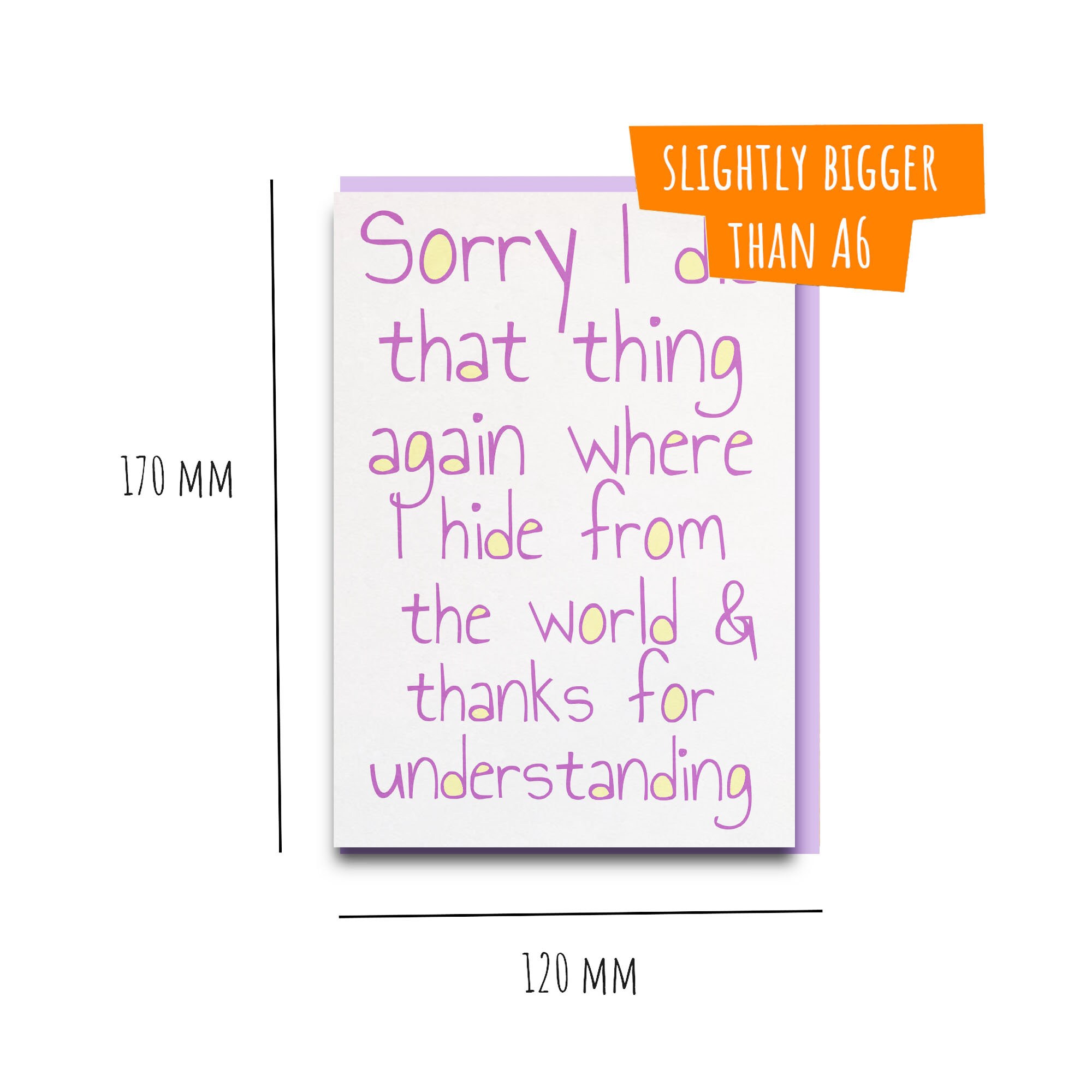 Thank You Card Best Friend Card Just Because Card Thinking Etsy UK