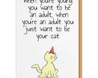 Crazy cat lady, birthday card, funny birthday card, cat lover gifts, best friend birthday cards, cat lady gifts, best friend gifts, funny