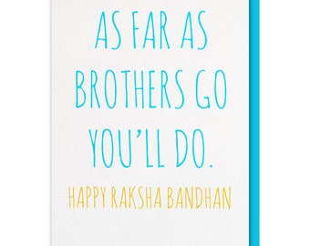 Funny rakhi card, funny raksha bandhan card, rakhi gift, raksha bandhan card for brother